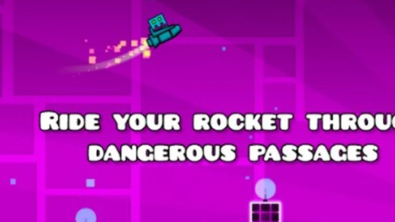 Geometry Dash APK para PC: Descarga Gratis, Versión Completa y Guía de Emulador 3 Geometry Dash rocket ship mode